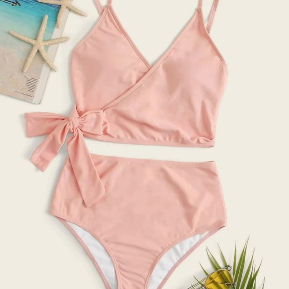 SHEIN Wrap Knot Detail Bikini Swimsuit 1XL